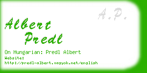 albert predl business card